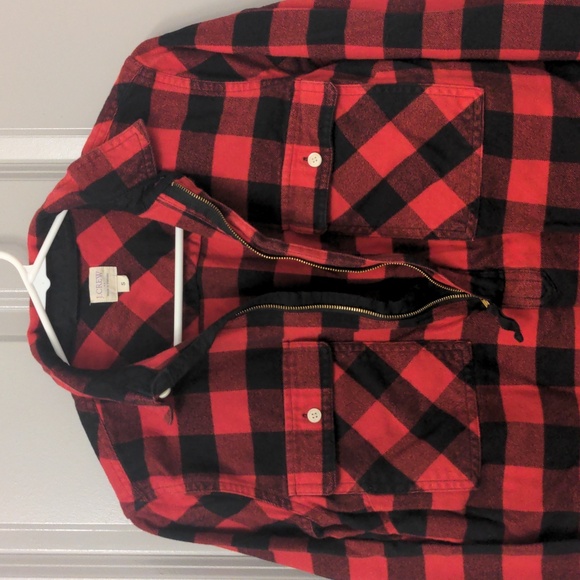 J. Crew Half-zip Buffalo Plaid Flannel - Picture 2 of 5